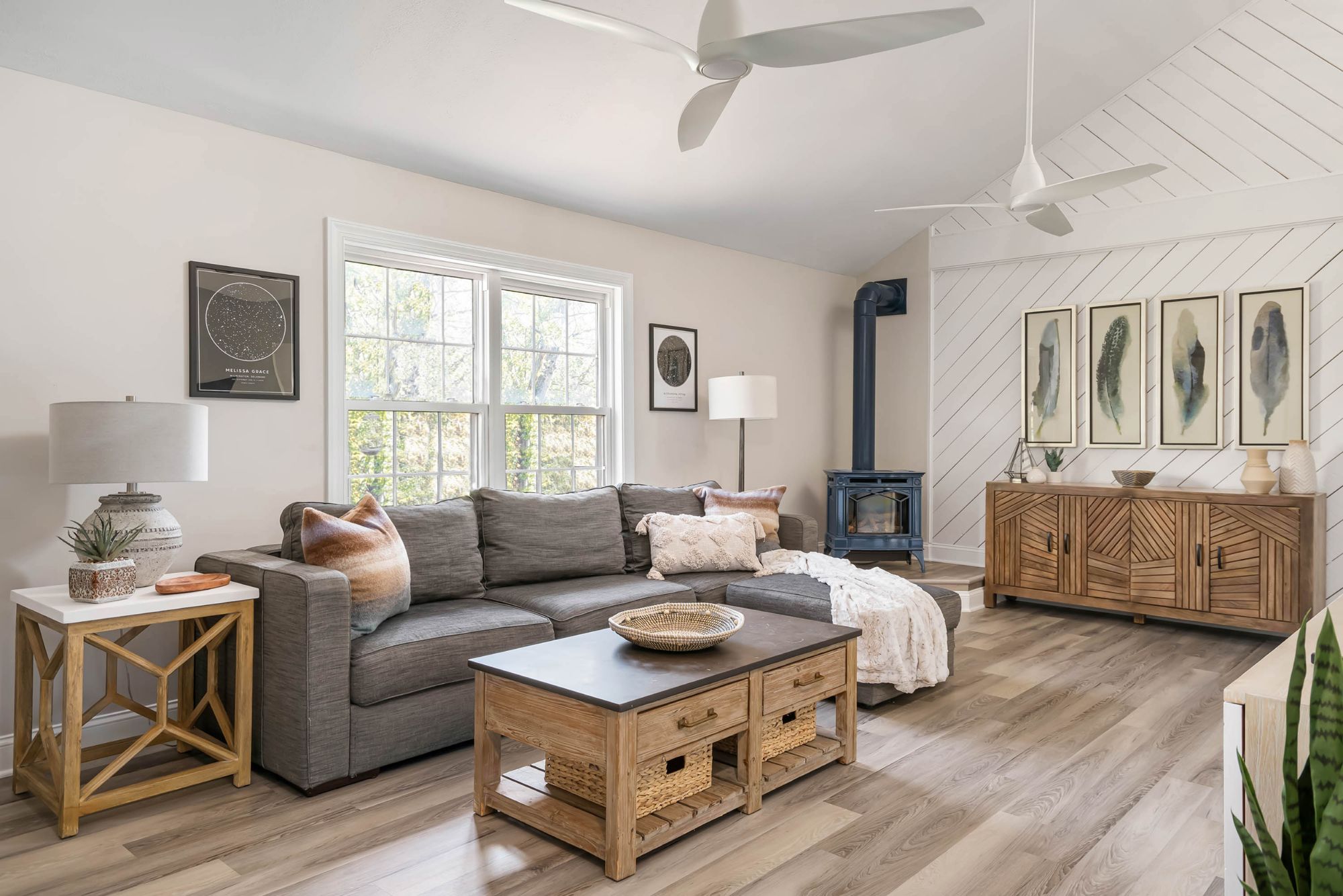 Country interior design living room.