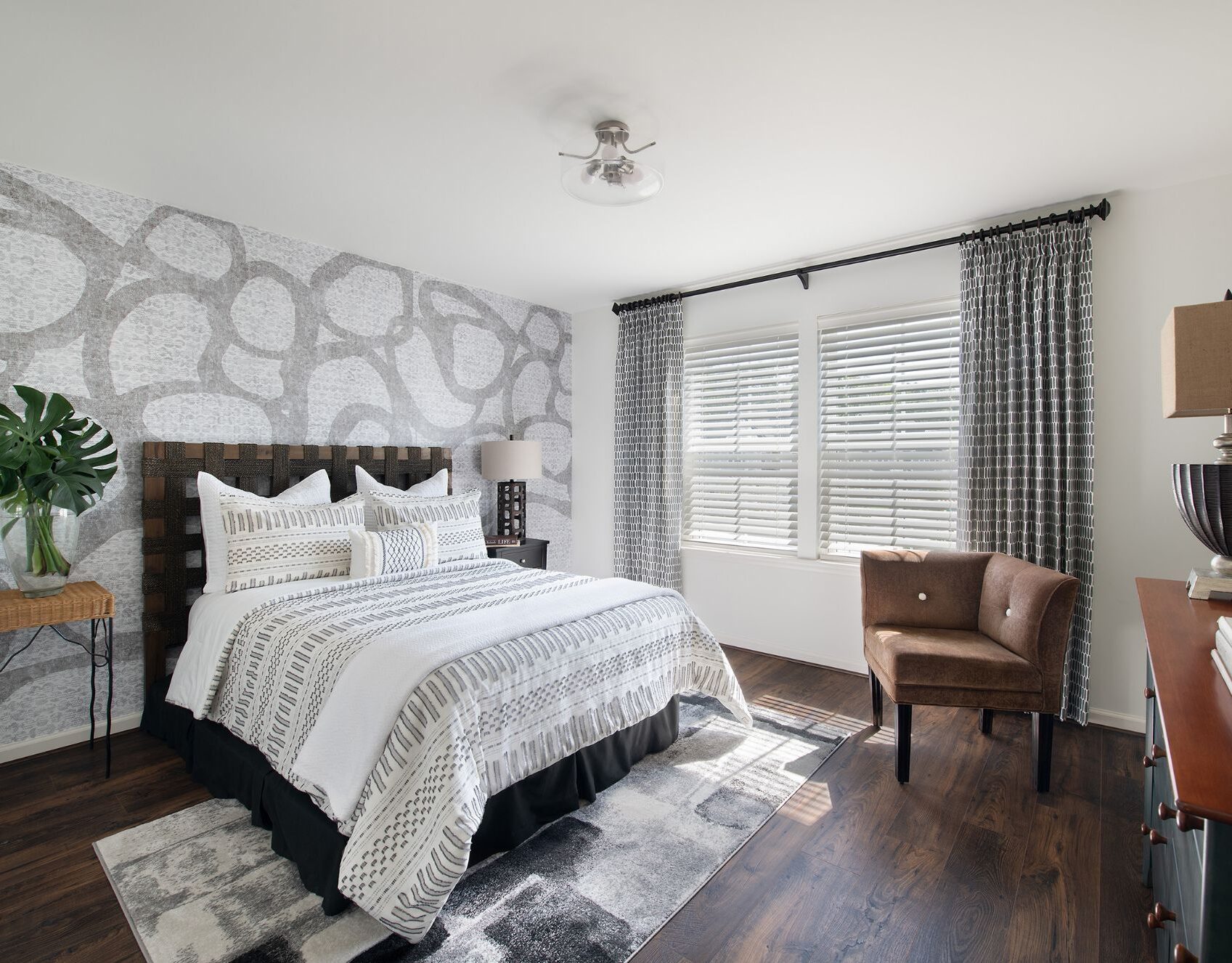 Custom bedding and wallcoverings in Granite Bay.