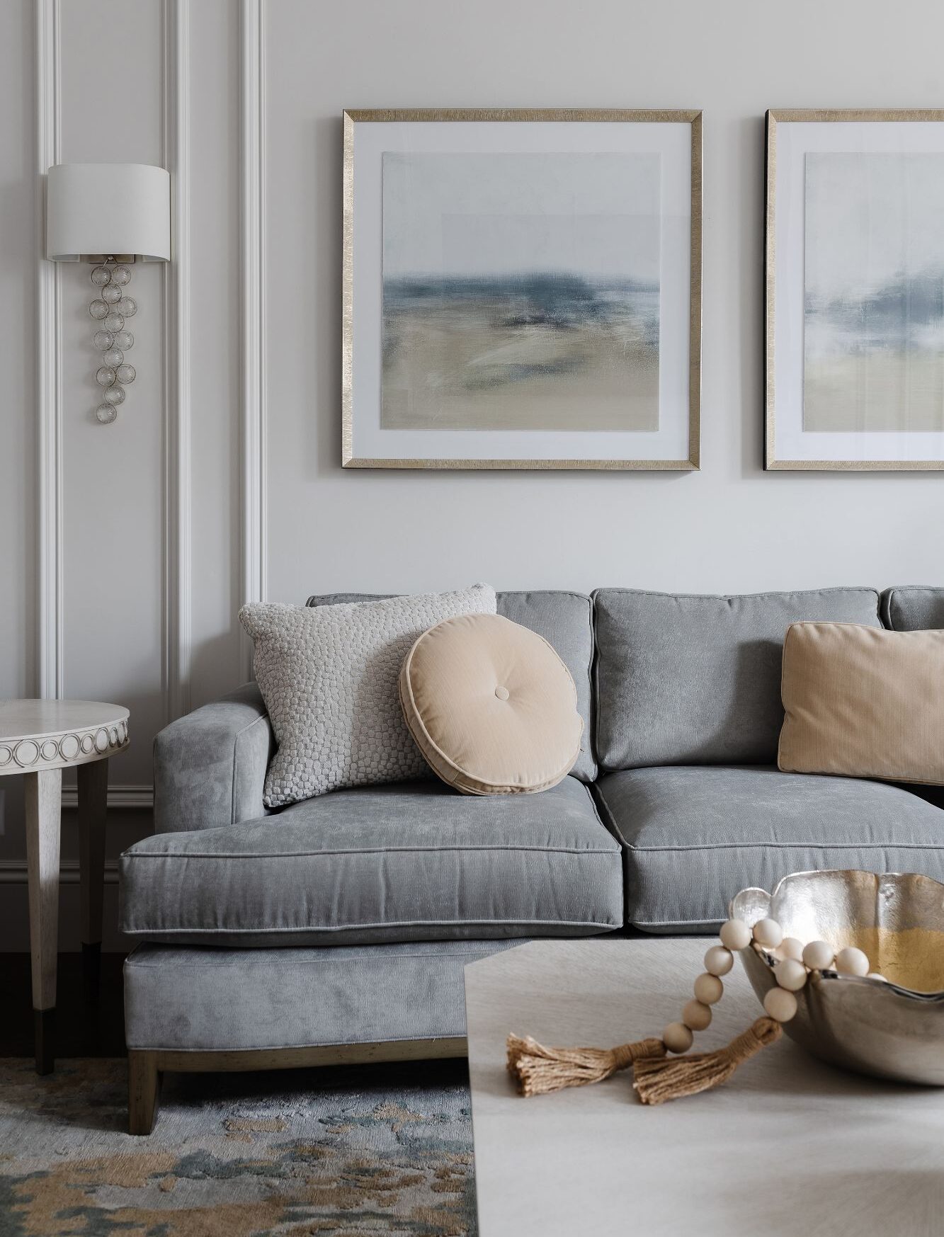 Roseville contemporary rustic living room by S&V Creations.