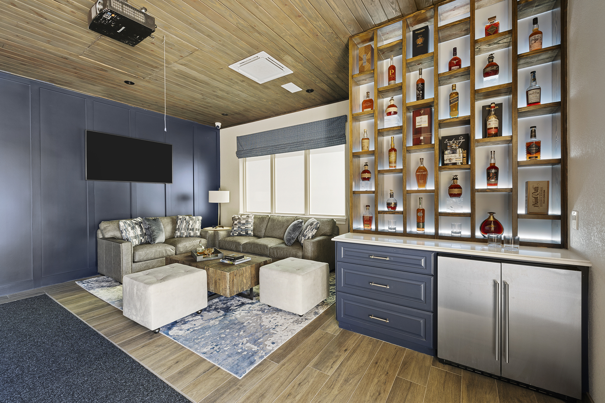 Man Cave interior design in Greater Sacramento.