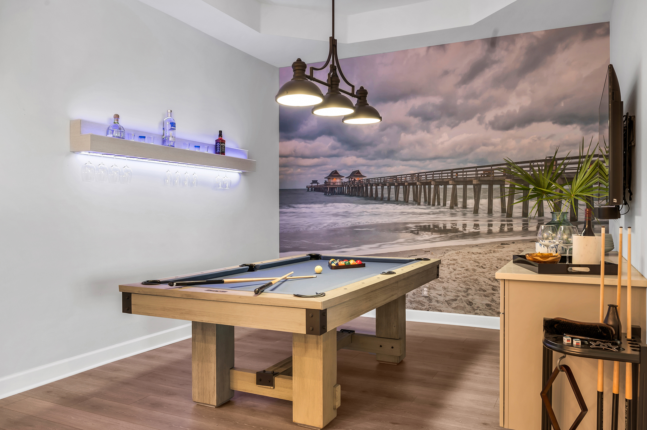 Game room interior design services in Roseville.